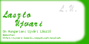 laszlo ujvari business card